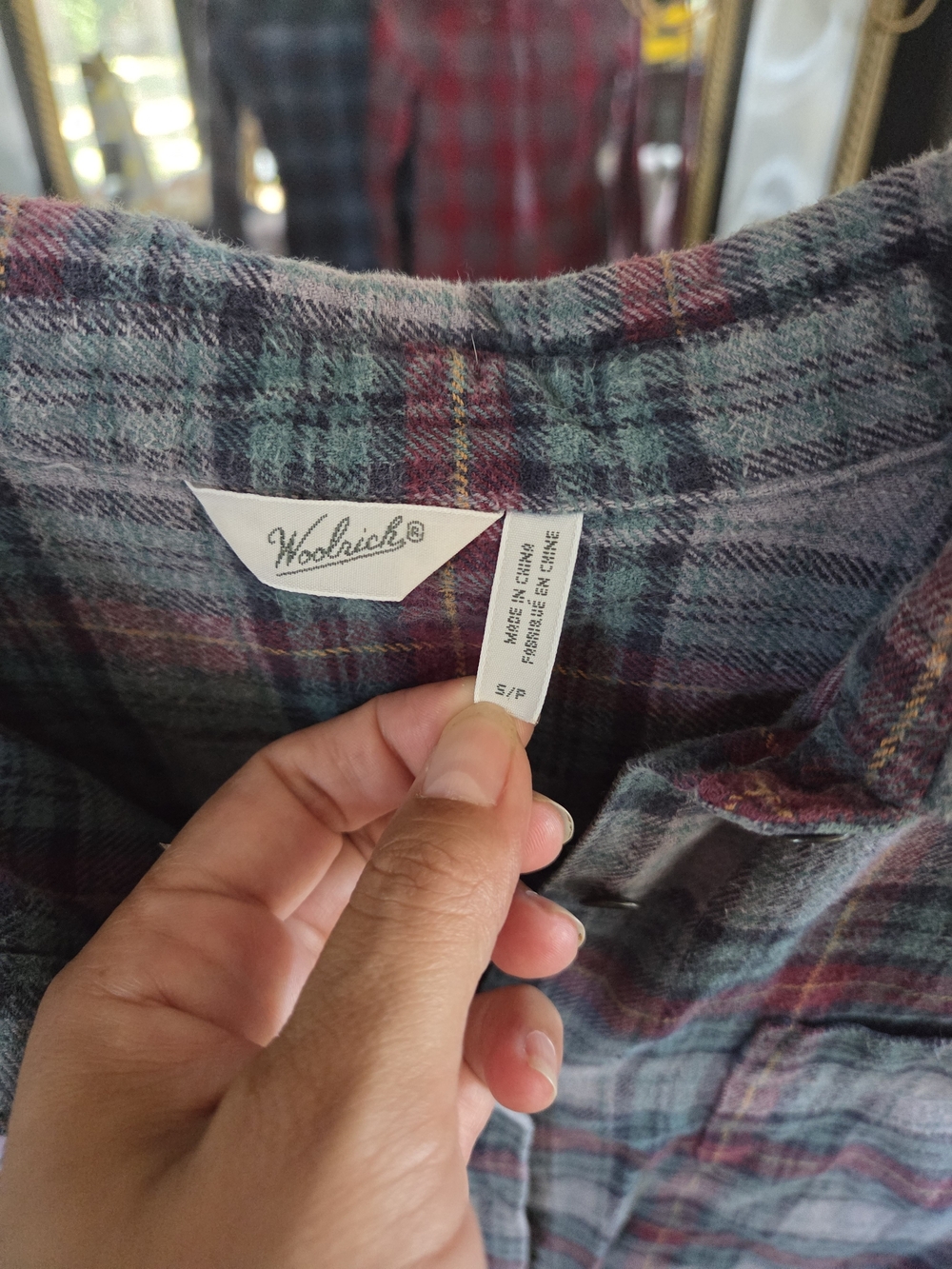 Woolrich Plaid Flannel Shirt small - Picture 5 of 7